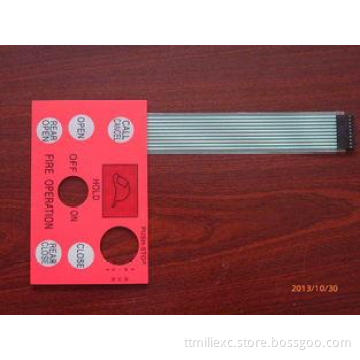 Quakeproof PVC Plastic Tactile Membrane Switch With 3M Adhe